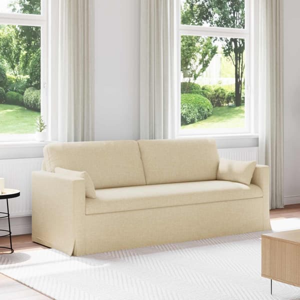 Soffa Kräm 198 x 78 x 80 cm tyg