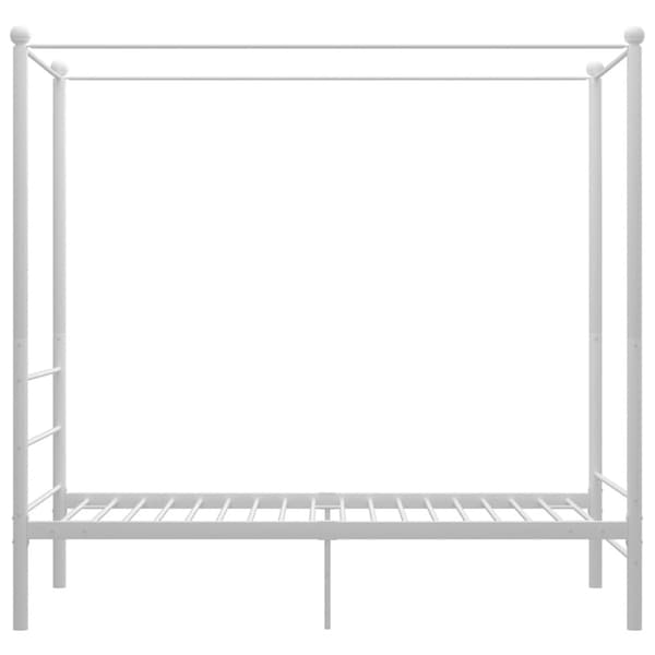 Himmelsäng vit metall 90x200 cm