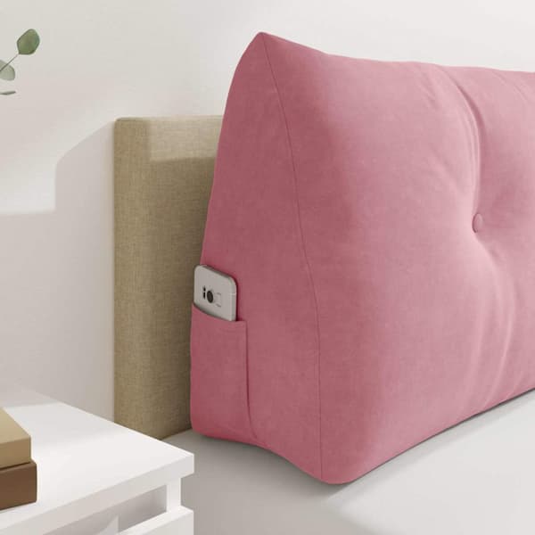 Ryggkudde Rosa 120 x 24 x 50 cm Sammet