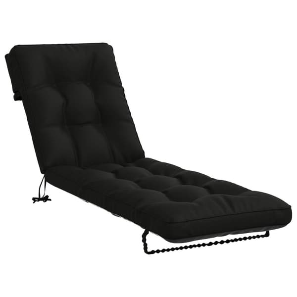 Solstol Kudde VIANEN 100% Polyester Svart 200 x 55 x 8 cm