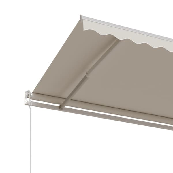 Automatisk markis 400x350 cm gräddvit