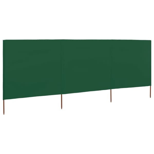 Vindskydd 3 paneler tyg 400x120 cm grön