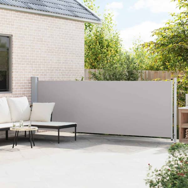 Infällbar sidomarkis 140x600 cm grå