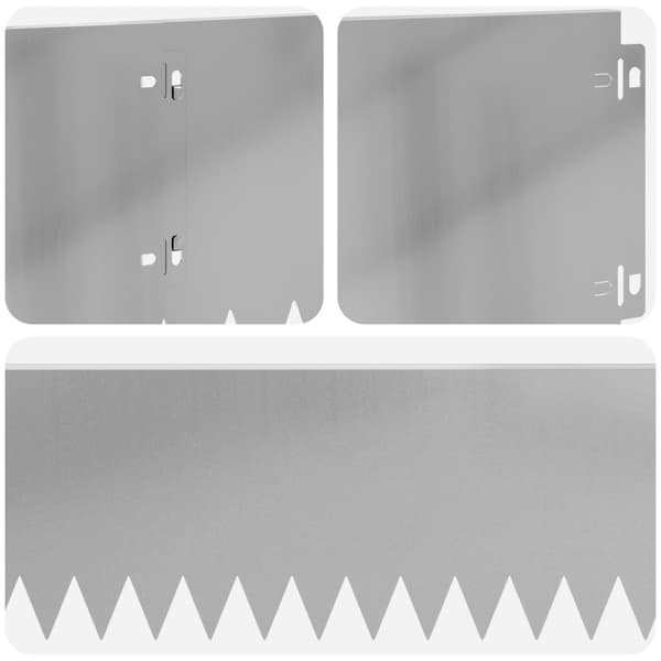 Kant för gräsmatta 10 pcs 103 x 20 cm Stål Silver