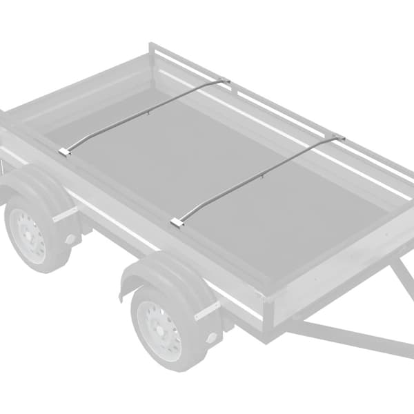 Tarpaulinbracket för släp 2 pcs Silver 100-145 cm Aluminium