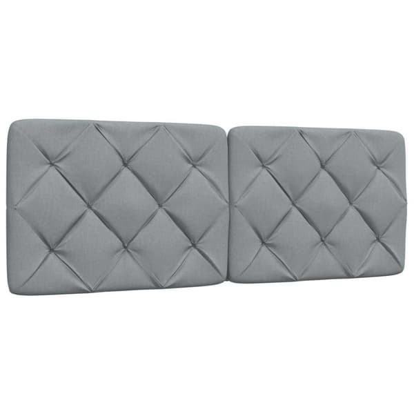 Bed Frame without Mattress Light Grey 140x190 cm Fabric