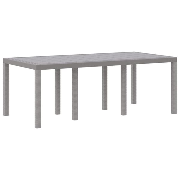 Trädgårdsmöbelset 9 pcs Ljusgrå Polypropylen
