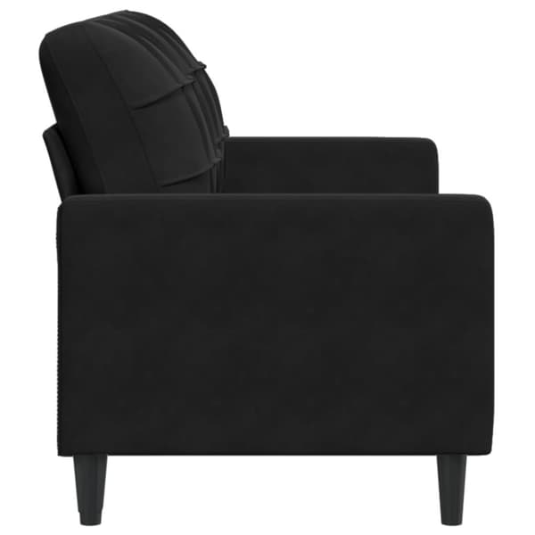 Soffa 2-sits svart 140 cm sammet