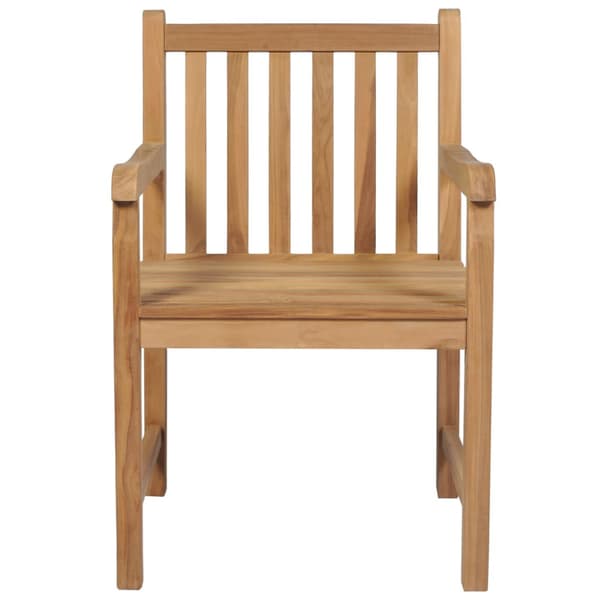 Trädgårdsstolar 6 st med beige dynor massiv teak