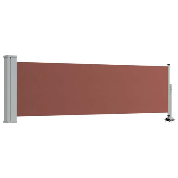 Infällbar sidomarkis 80x300 cm brun