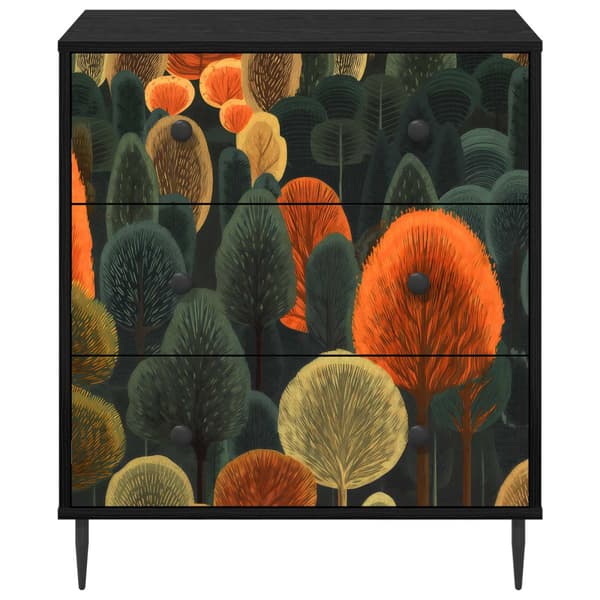 Kommode ZAANDAM Skogsprint 66 x 36,5 x 76 cm Konstruerat trä