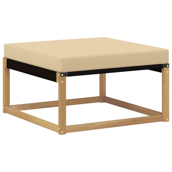 Utomhussoffset med kudde 4 pcs Vit och Beige