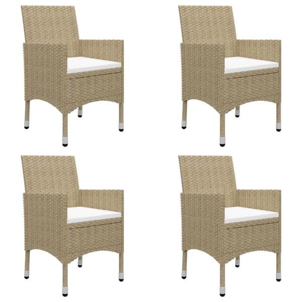 Matgrupp för trädgården 5 delar beige