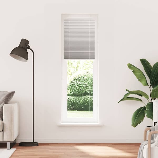 Plisserad persienn ljusgrå 60x200cm tyg bredd 59,4cm polyester