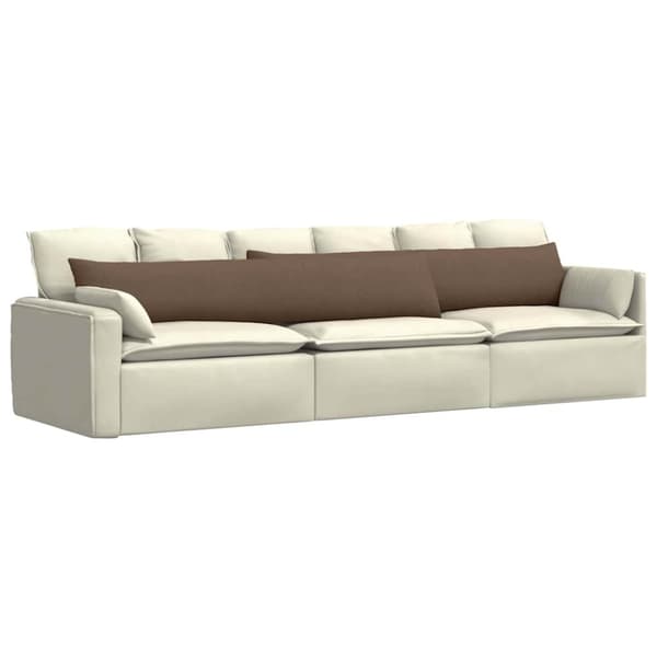 Sofakuddar 2 pcs Brun 200 x 40 cm tyg
