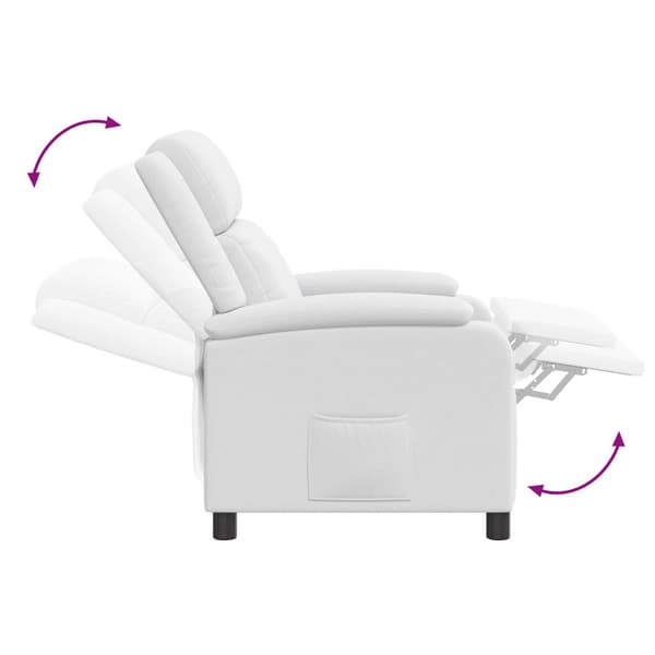 Recliner Vit Konstläder