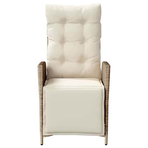 Bistrogrupp med dynor 3 delar beige konstrotting