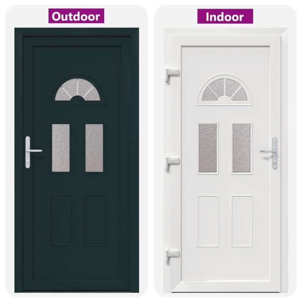 Framdörr 98 x 198 cm PVC Antracit