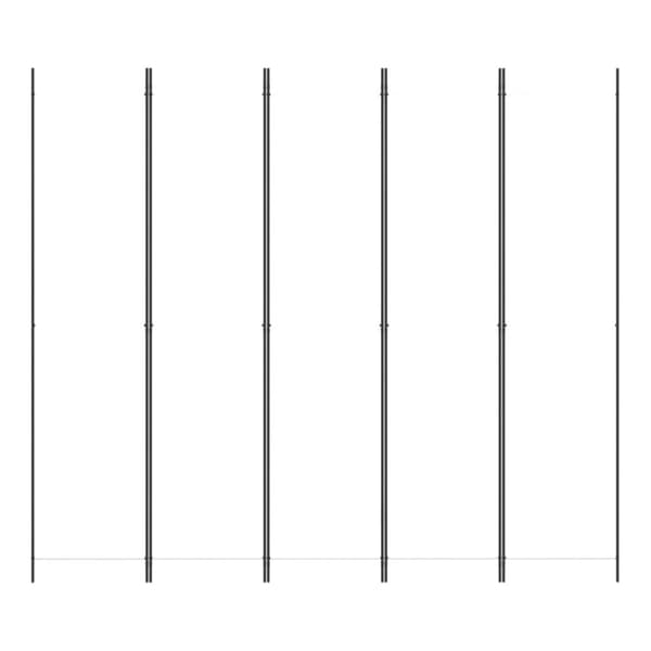Rumsavdelare 5 paneler vit 250x220 cm tyg