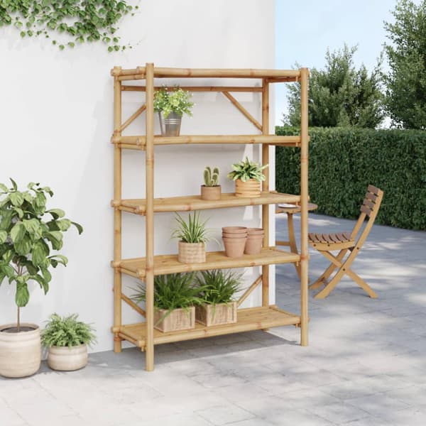 Bokhylla 5 hyllplan 100x40x150 cm bambu
