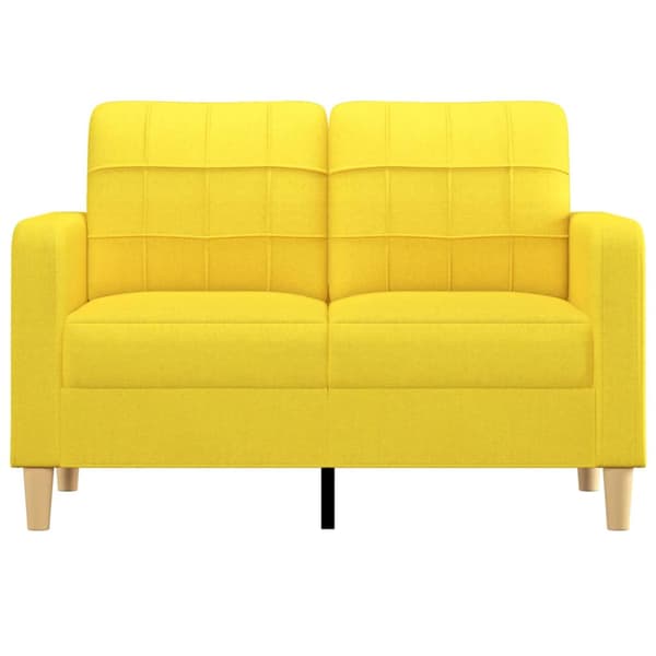 2-sitssoffa ljusggul 120 cm tyg