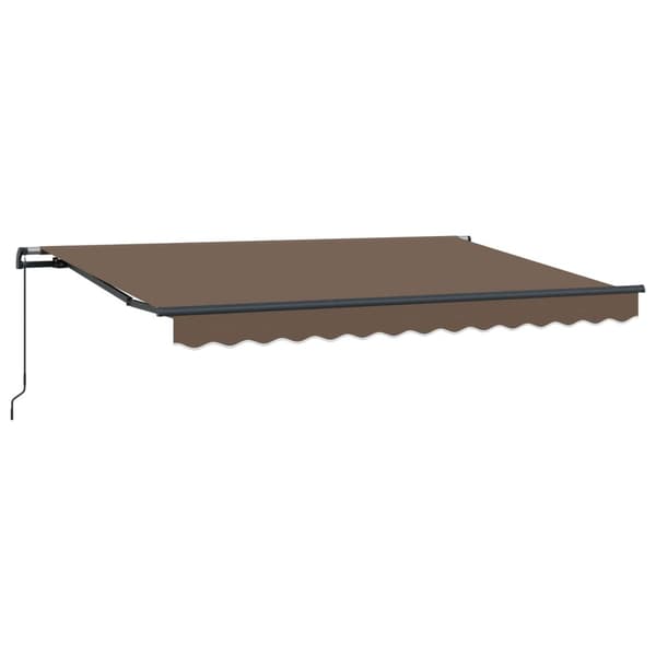 Utfällbar markis Taupe 4 x 2 m tyg