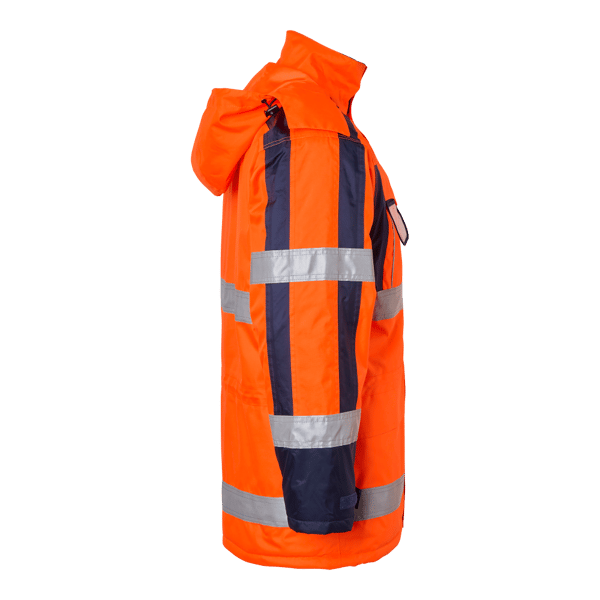 6317 Parka Fluorescent orange/navy Unisex