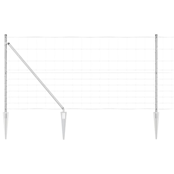 Stängselstolpe Galvaniserad 50 x 1,2 m Stål