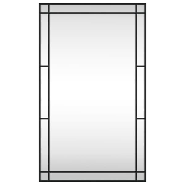Väggspegel svart 60x100 cm rektangulär järn