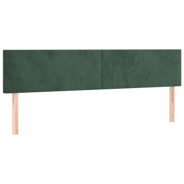 Ramsäng med madrass mörkgrön 120x190 cm sammet