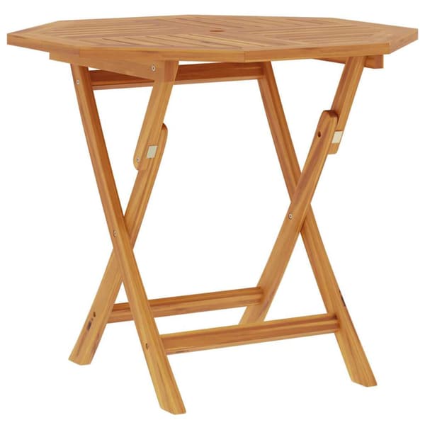 Hopfällbart trädgårdsbord 85x85x76 cm massiv teak