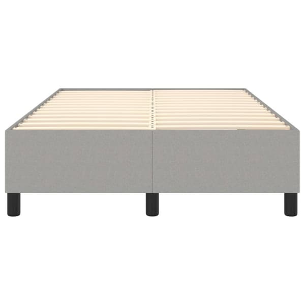 Boxspring-sängram ljusgrå 120x200 cm tyg