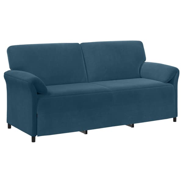 3-Sits soffa Blå 198 x 83 x 95 cm Sammet