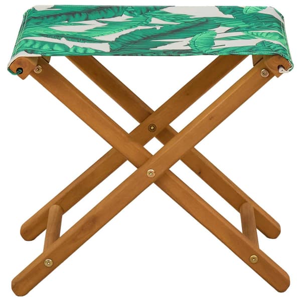 Deck Chair 2 pcs Massiv Eukalyptus Trä Bladmönster