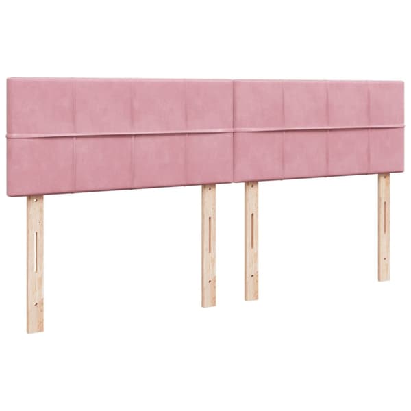 Ramsäng med madrass rosa 200x200 cm sammet