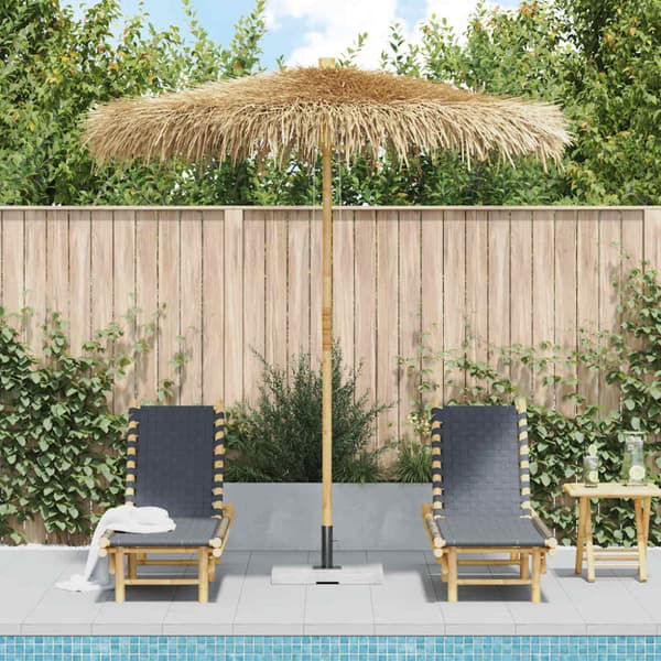 Tikiparasoll med bananbladstak 240 cm bambu