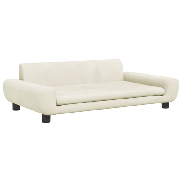 Hundbädd gräddvit 100x54x33 cm sammet