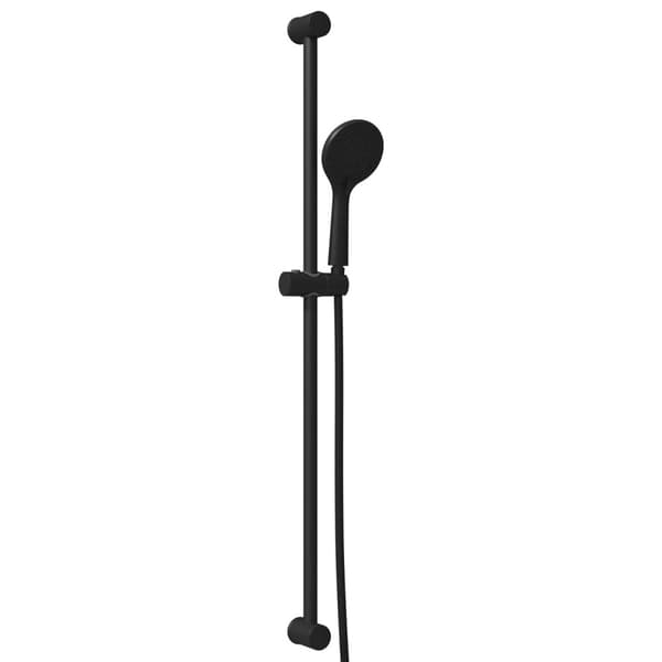Duschsystemset Svart 101 cm Rostfritt stål