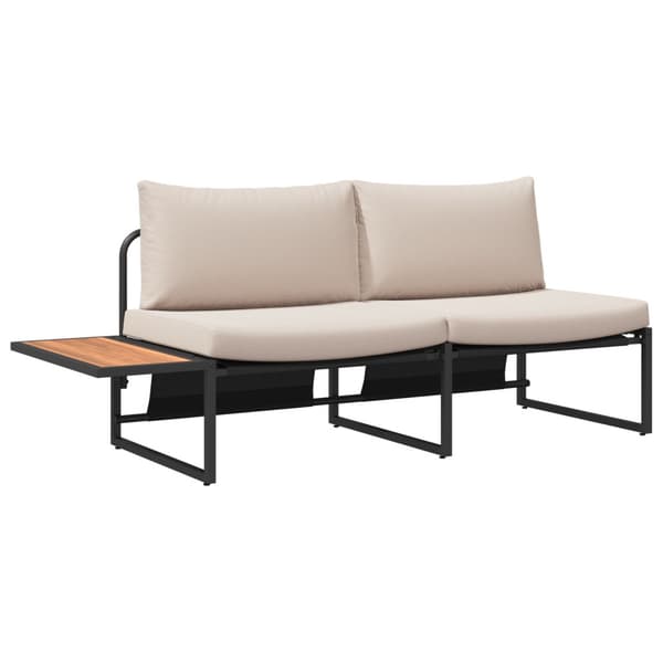 Trädgårdsmöbelset 3 pcs Taupe Stål