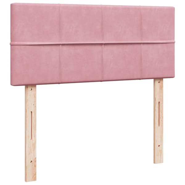 Ramsäng med madrass rosa 120x200 cm sammet