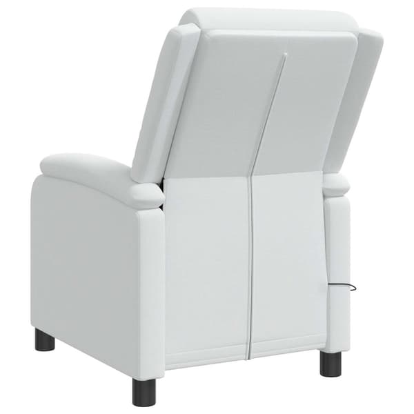Massagefåtölj Vit Tyg