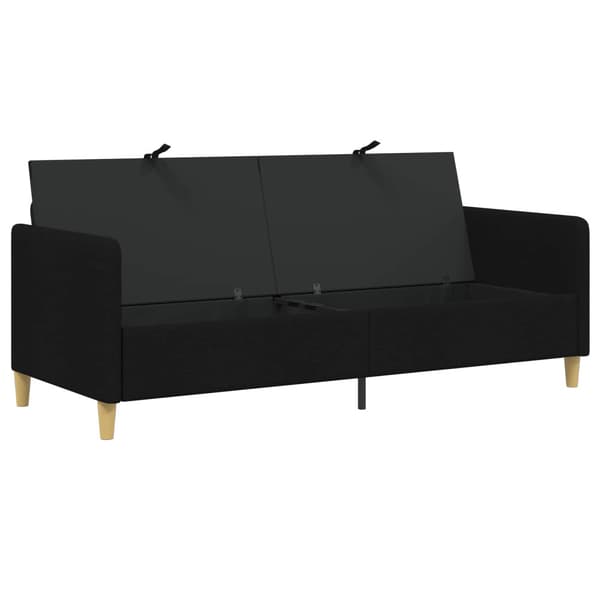 Soffa med förvaring Svart 192 x 78 x 87 cm Polyester