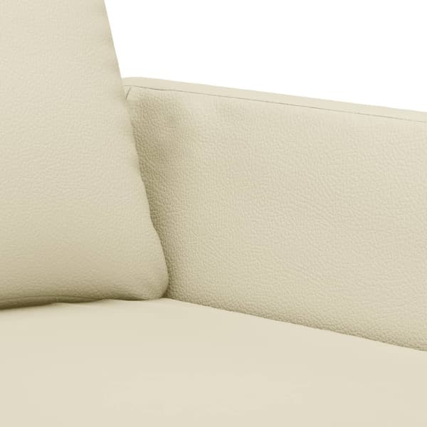 2-sitssoffa gräddvit 120 cm konstläder