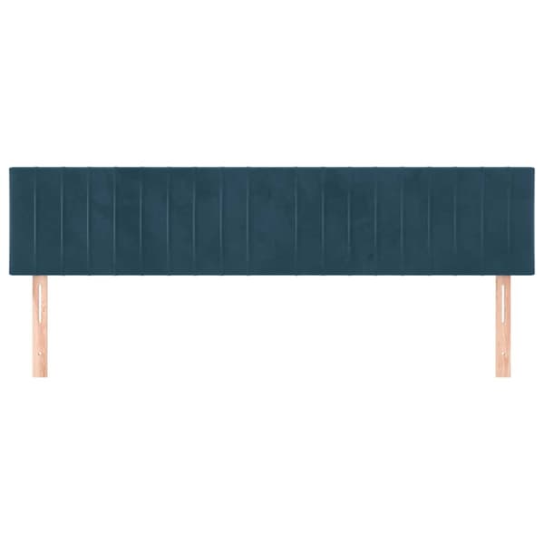 Sänggavlar mörkblå 180x5x78/88 cm sammet