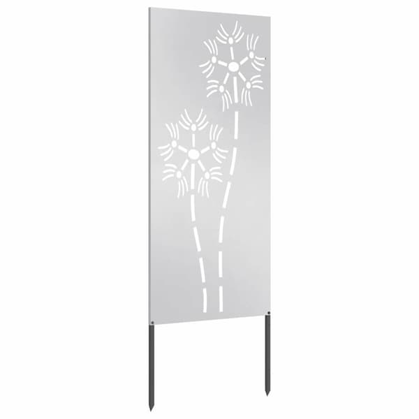 Trädgårds integritetsskärm Silver 50 x 140 cm Rostfritt stål