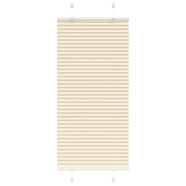 Plisserad persienn cremefärgad 65x100cm tyg bredd 64,4cm