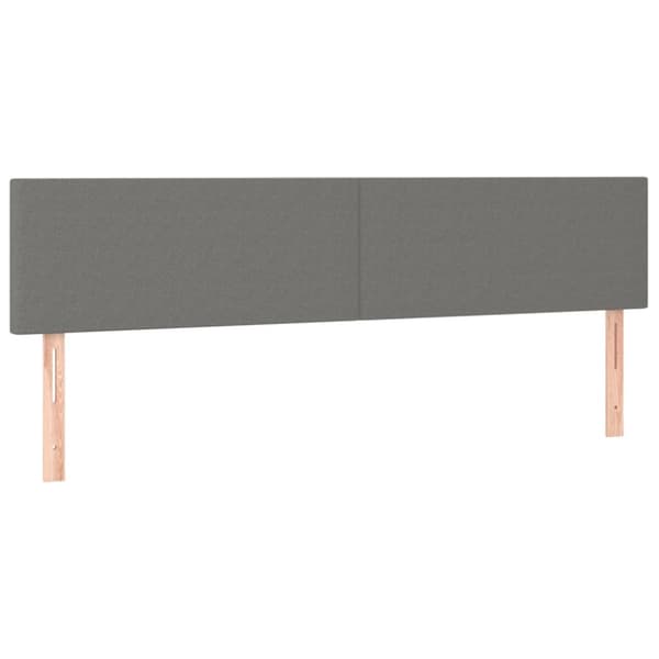 Ramsäng med madrass mörkgrå 160x200 cm tyg