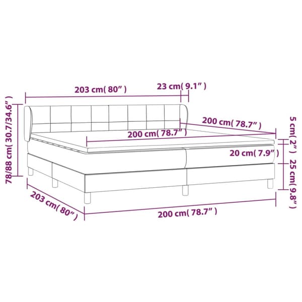 Ramsäng med madrass rosa 200x200 cm sammet