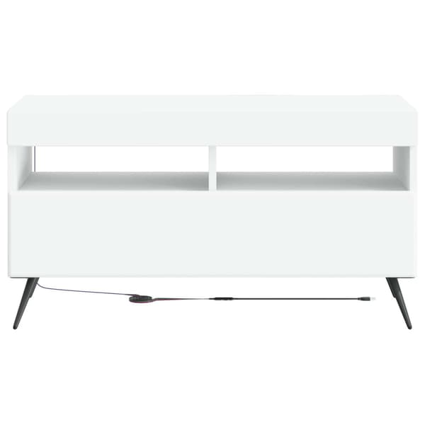 LED TV-skåp Vit Konstruerat trä