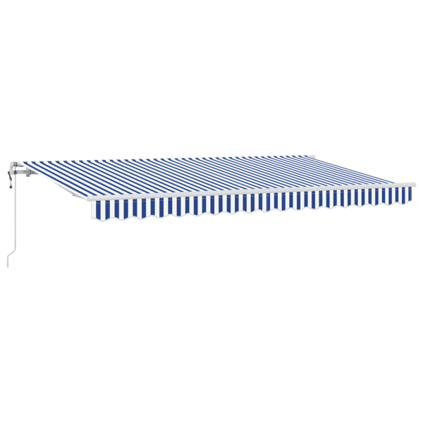 Utfällbar markis Blå 400 x 200 cm tyg